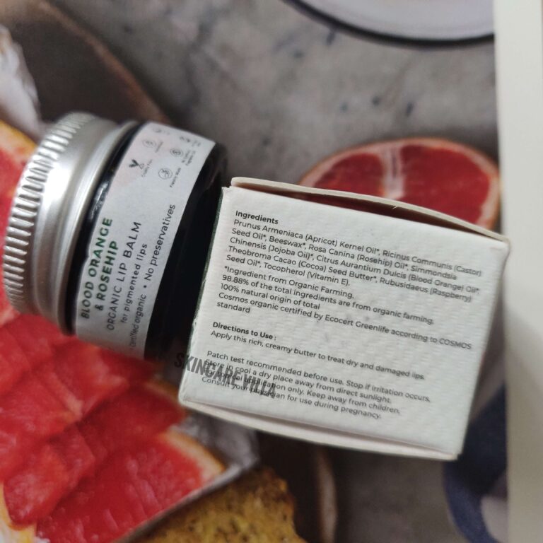 Juicy Chemistry Blood Orange and Rosehip Lip Balm Review Skincare Villa