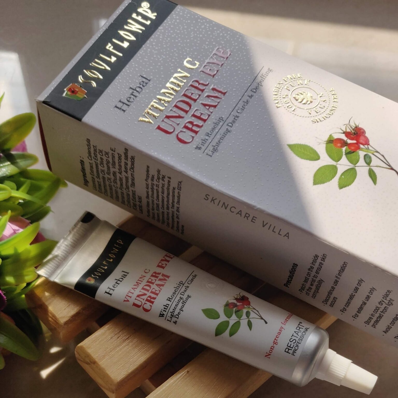 SoulFlower Herbal Vitamin C Under Eye Cream Review Skincare Villa